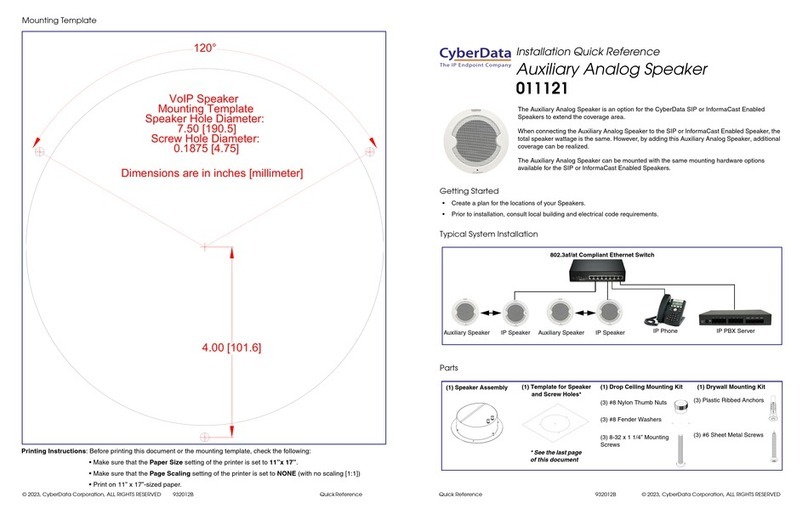 CyberData 011121 Manual