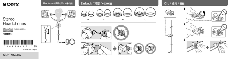 Sony MDR-XB30EX operating instructions
