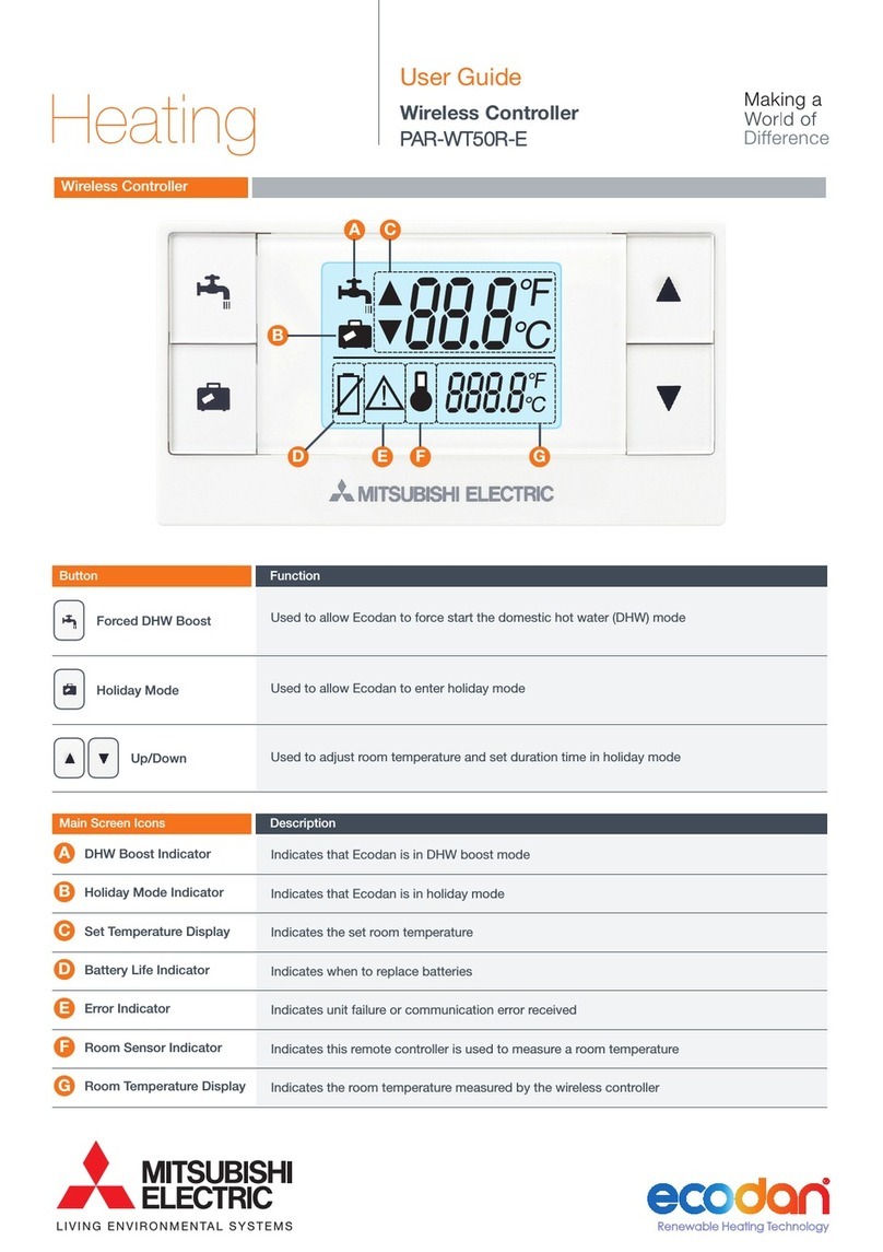 Mitsubishi Electric Ecodan PAR-WT50R-E user guide
