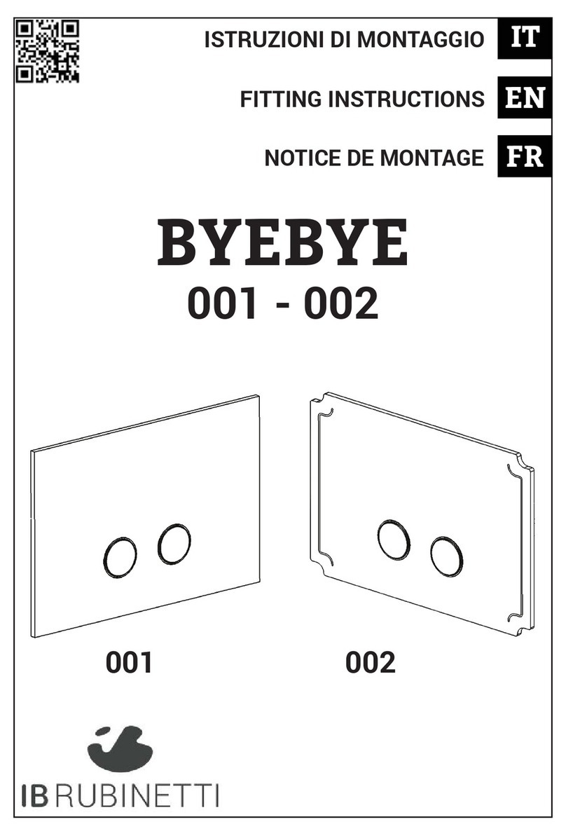 IB RUBINETTI BYEBYE 001 Fitting instructions IB RUBINETTI BYEBYE 001 Fitting instructions