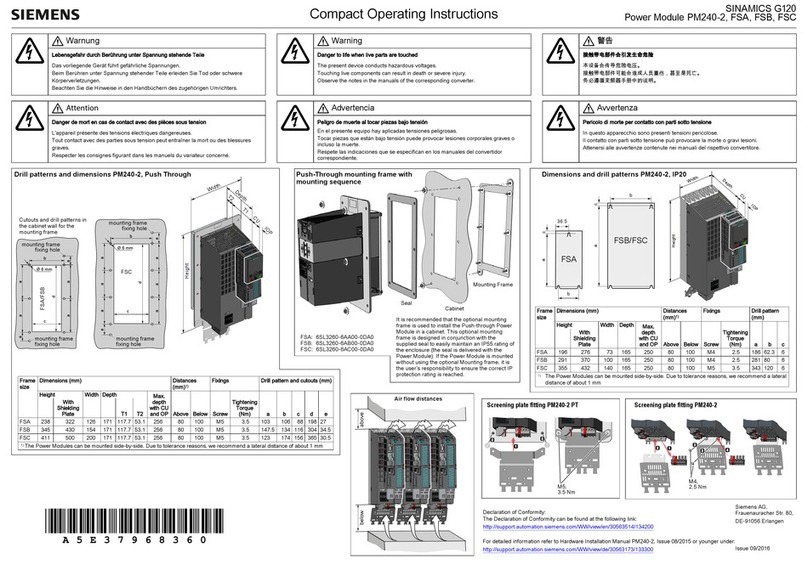 Siemens SINAMICS G120 PM240-2 FSA Administrator guide