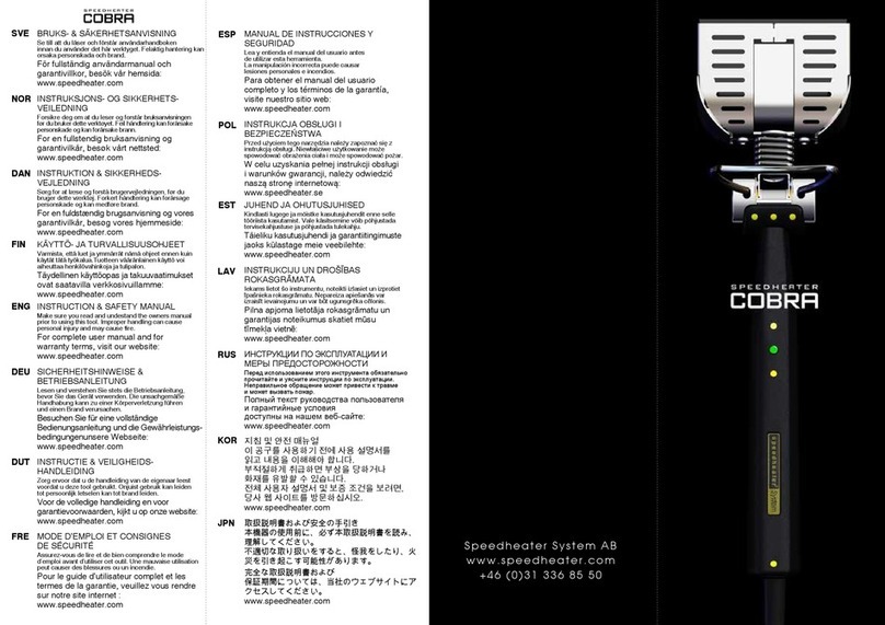 Speedheater Cobra Instruction & safety manual