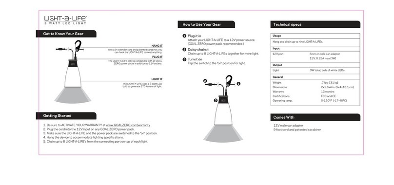 GOAL ZERO LIGHT-A-LIFE User manual
