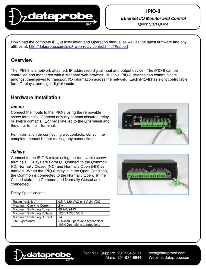 Dataprobe iPIO-8 quick start guide