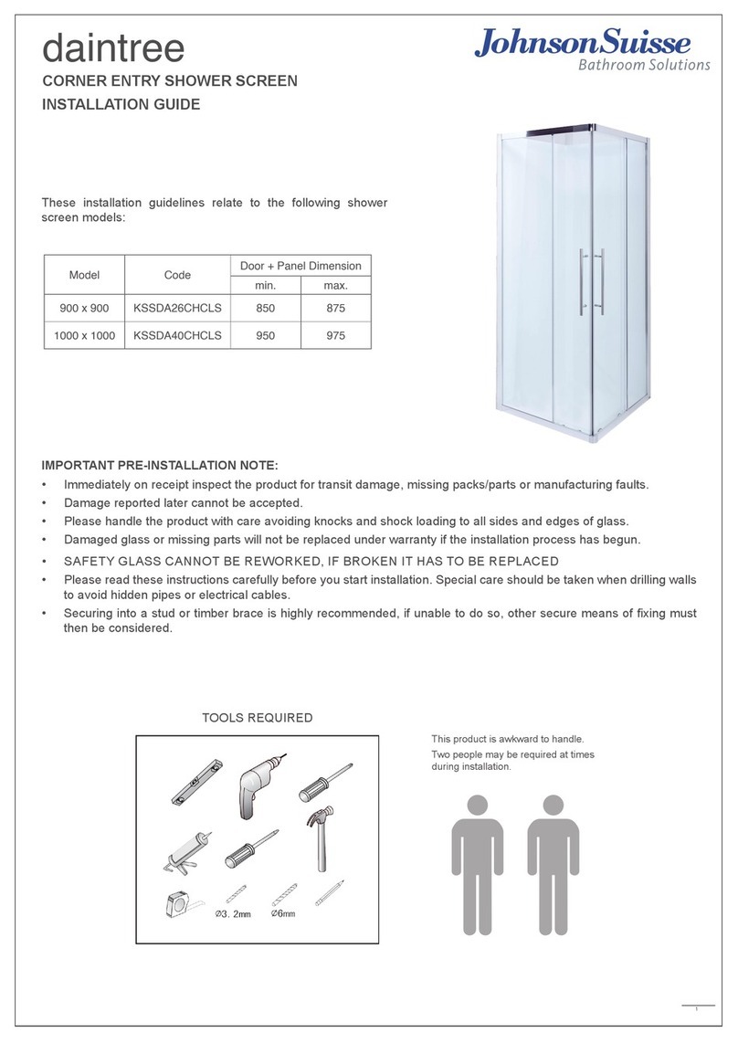 JohnsonSuisse daintree KSSDA26CHCLS installation guide