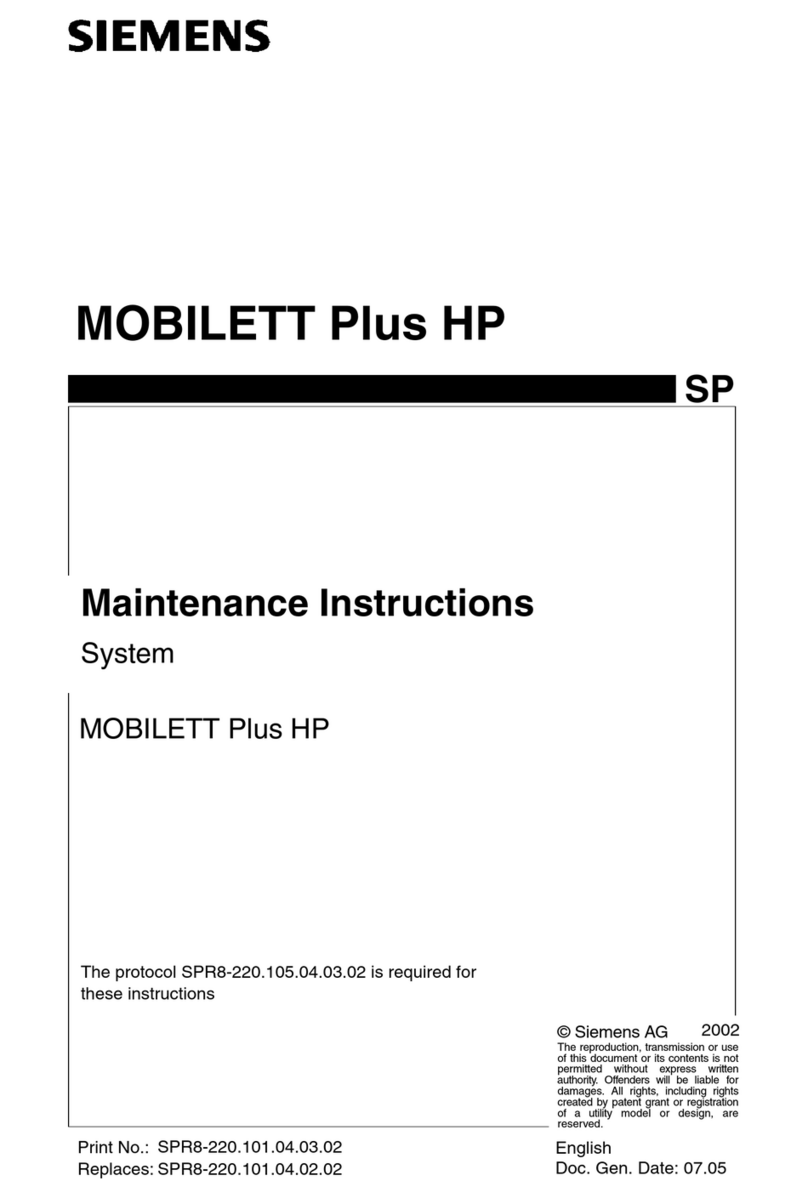 Siemens MOBILETT Plus HP Operating and maintenance instructions