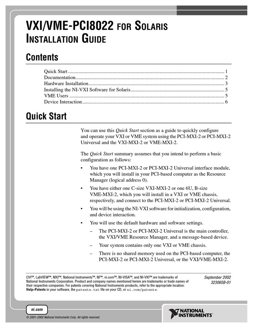 National Instruments VME-PCI8022 User manual National Instruments VME-PCI8022 User manual