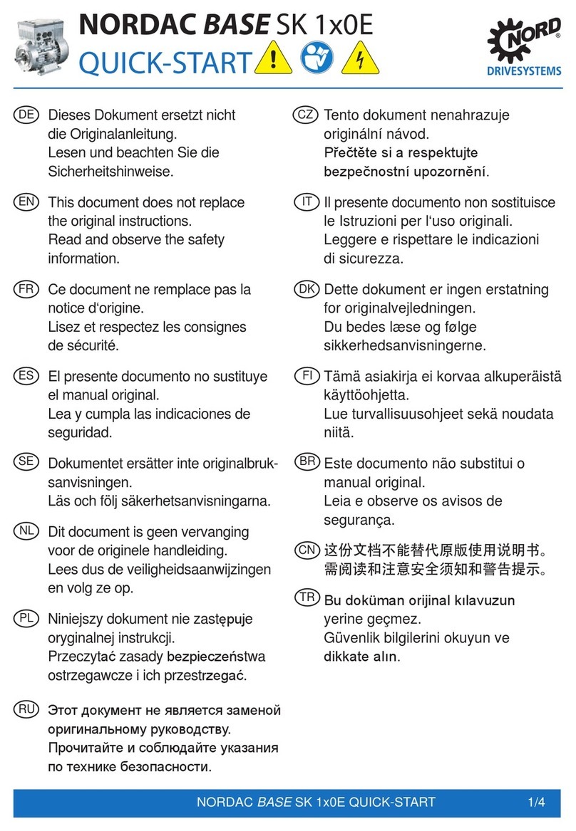 nord NORDAC BASE SK 1 0E Series User manual