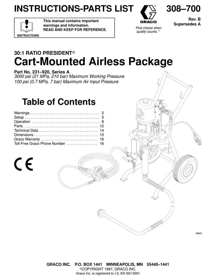 Graco PRESIDENT 231-920 instructions