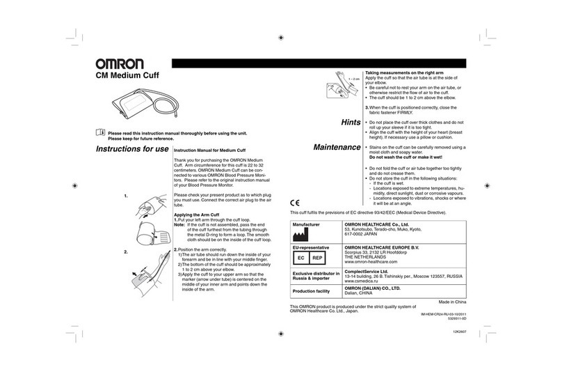 Omron CM Medium Cuff User manual
