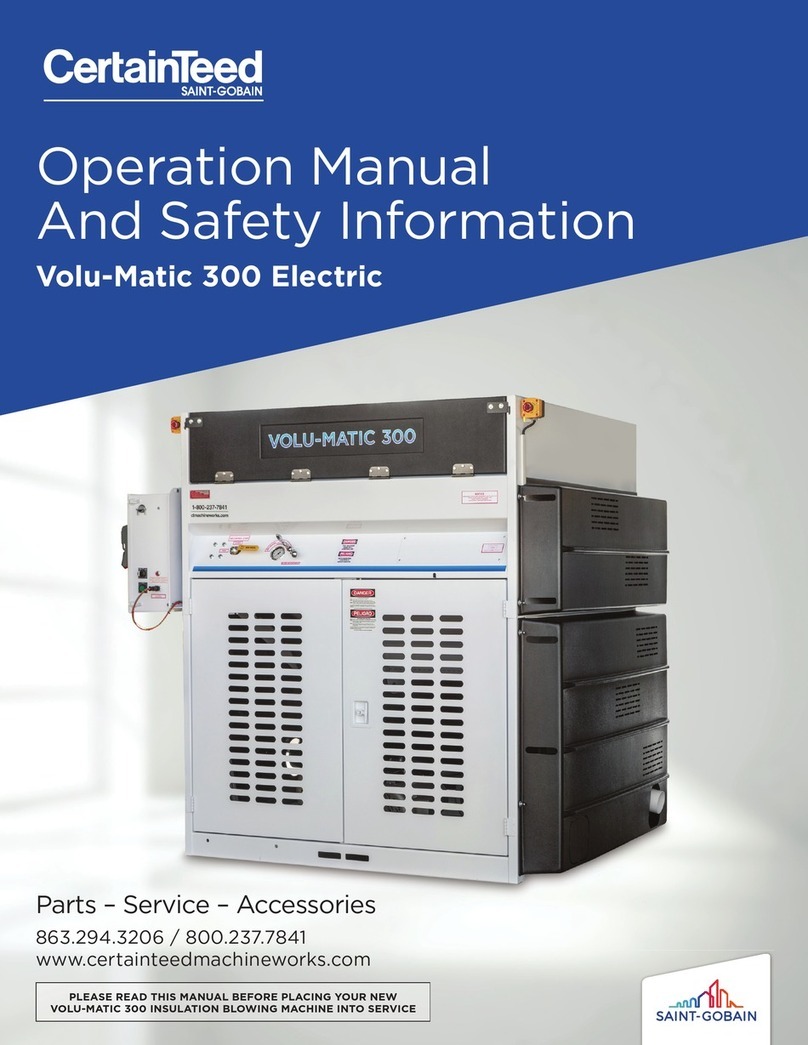 CertainTeed Volu-Matic 300 Operation Manual and Safety Information