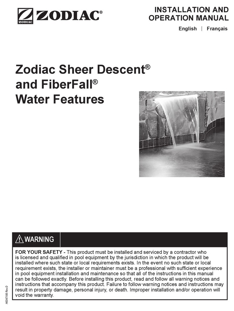 Zodiac Sheer Descent Installation and operation manual