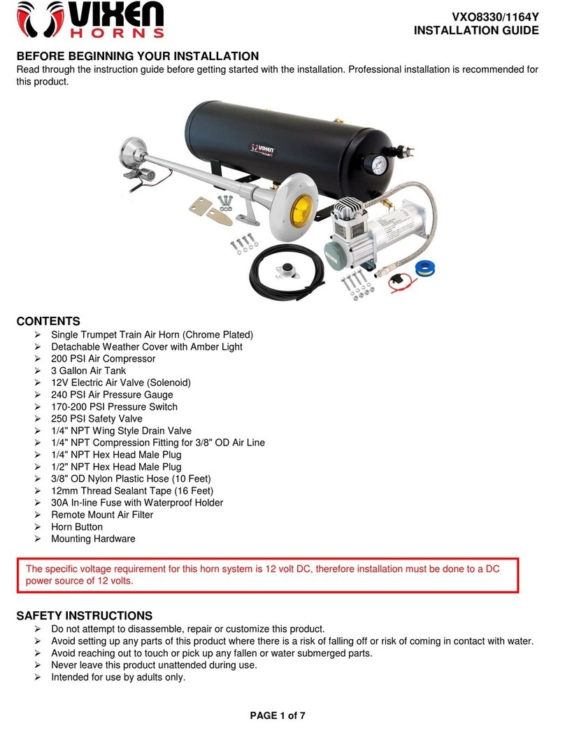 Vixen Horns VXO8330/1164Y installation guide