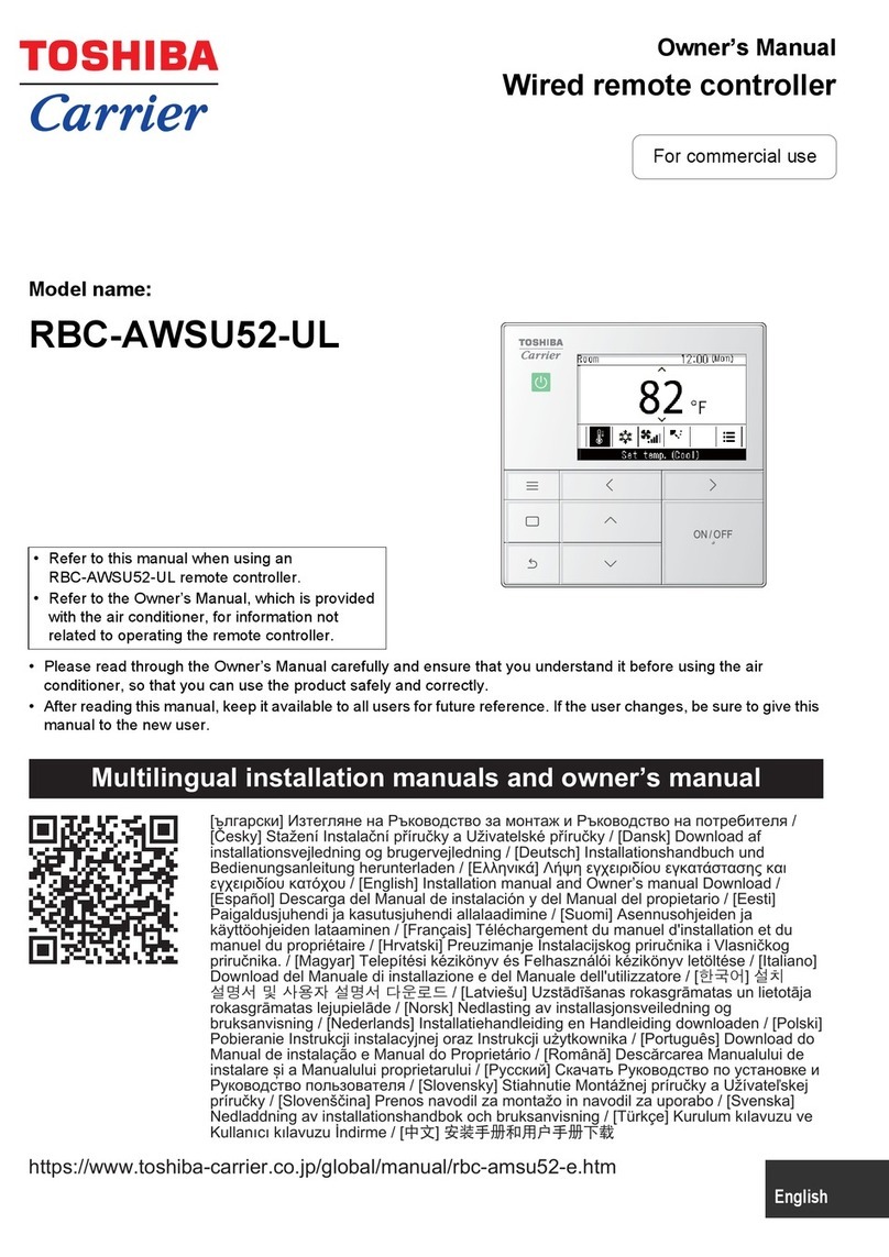 Toshiba RBC-AWSU52-UL User manual Toshiba RBC-AWSU52-UL User manual