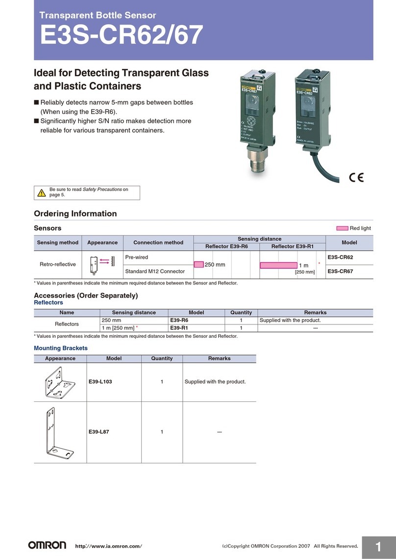 Omron E3S-CR62 - Quick start guide