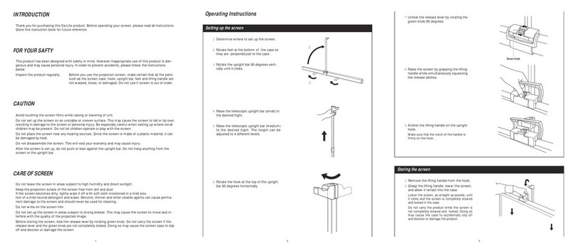 Da-Lite THEATER-LITE User manual
