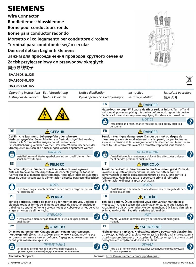 Siemens 3VA9603-0JJ25 User manual