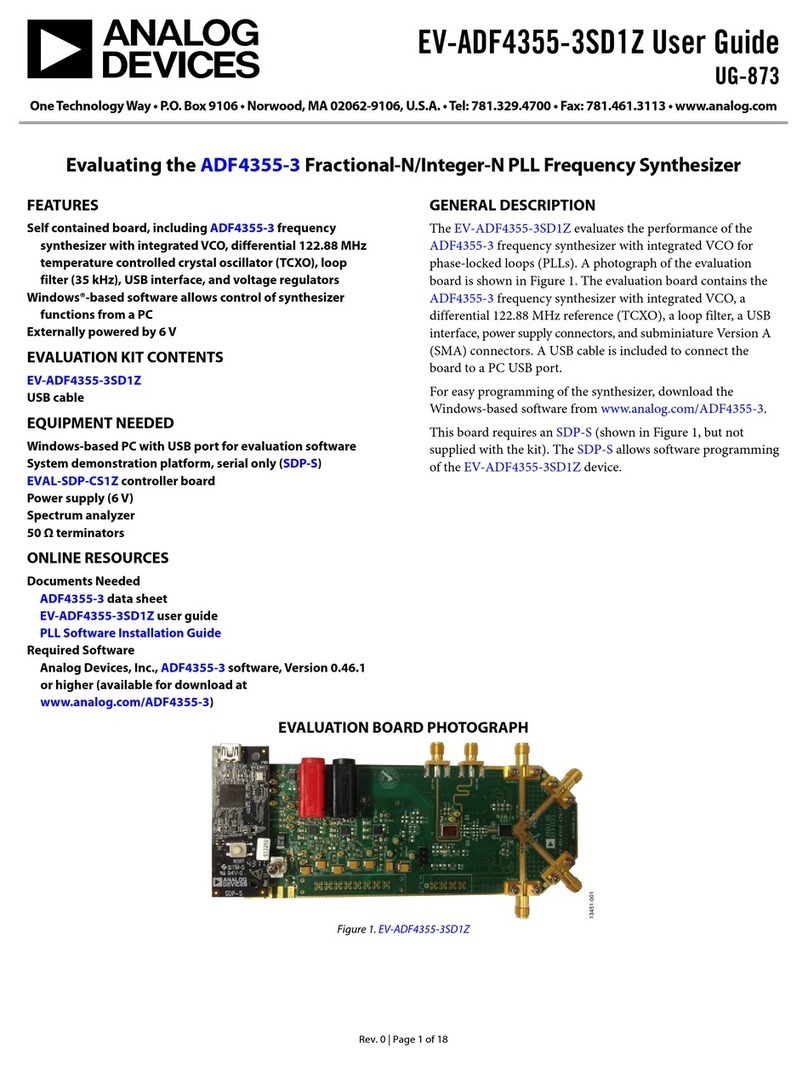 Analog Devices EV-ADF4355-3SD1Z User manual