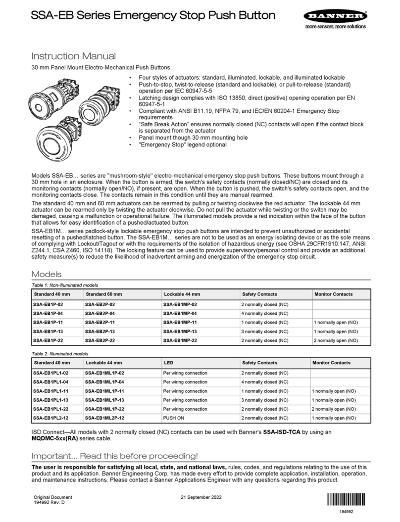 Banner SSA-EB Series User manual