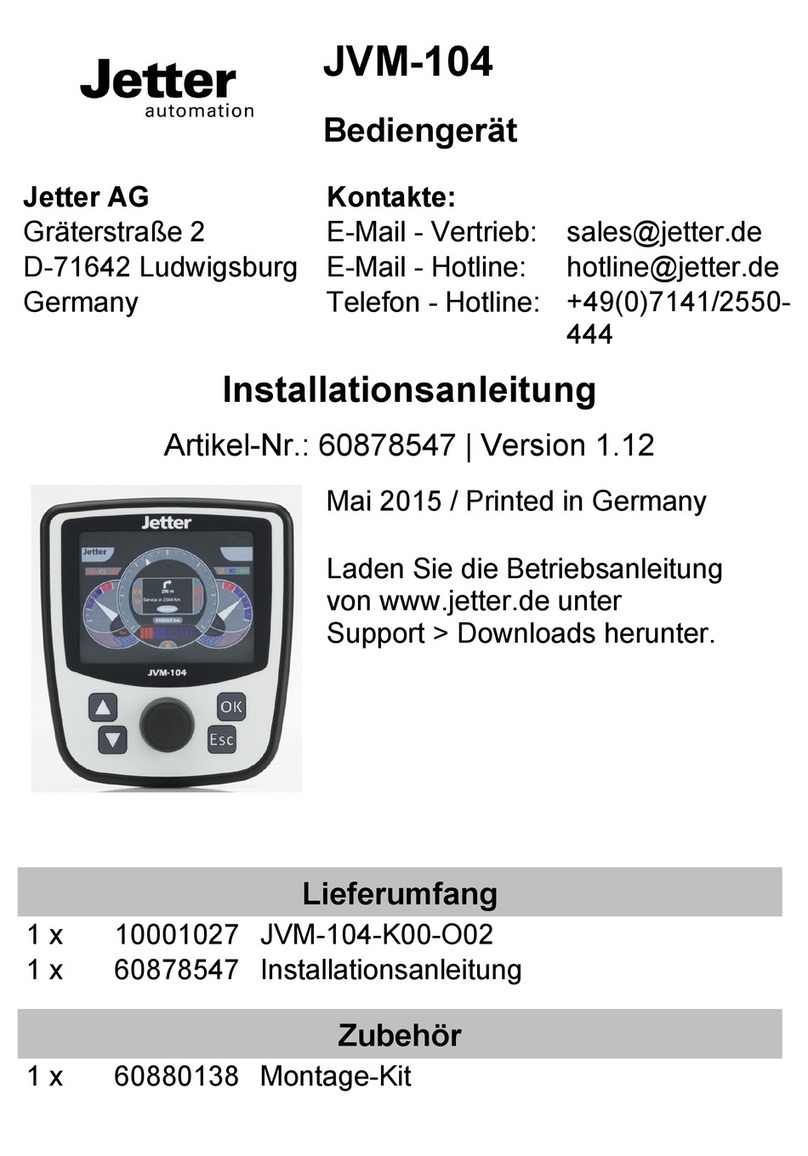 Jetter JVM-104 installation manual
