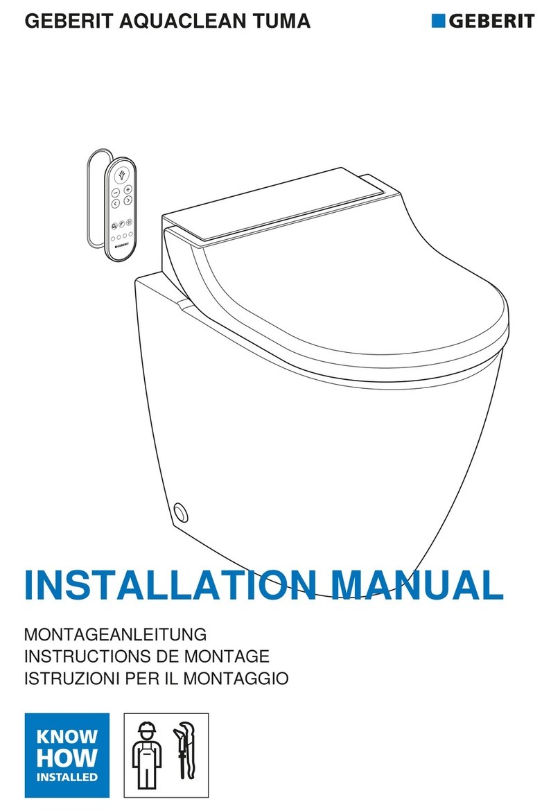 Geberit AQUACLEAN TUMA 146310SJ1 installation manual