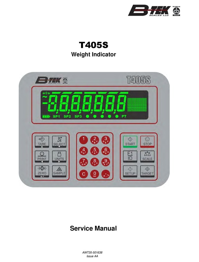 B-TEK Scales T405S Service manual B-TEK Scales T405S Service manual