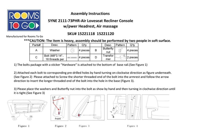 ROOMS TO GO SYNE 2111-73PHR-Air Assembly instructions