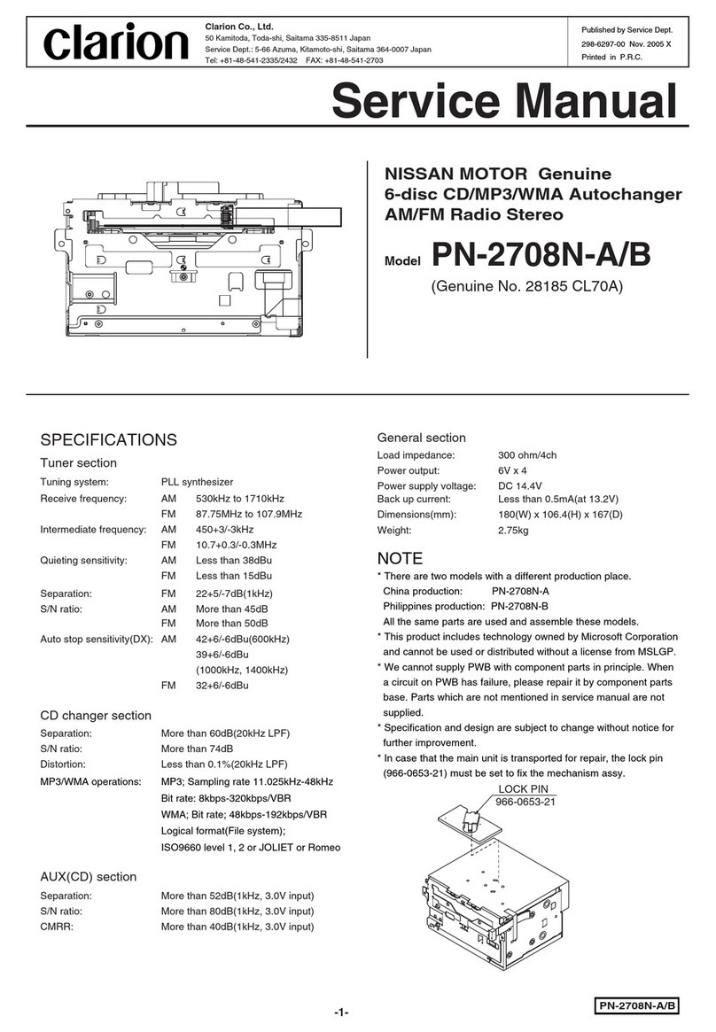 Clarion PN-2708N-A User manual