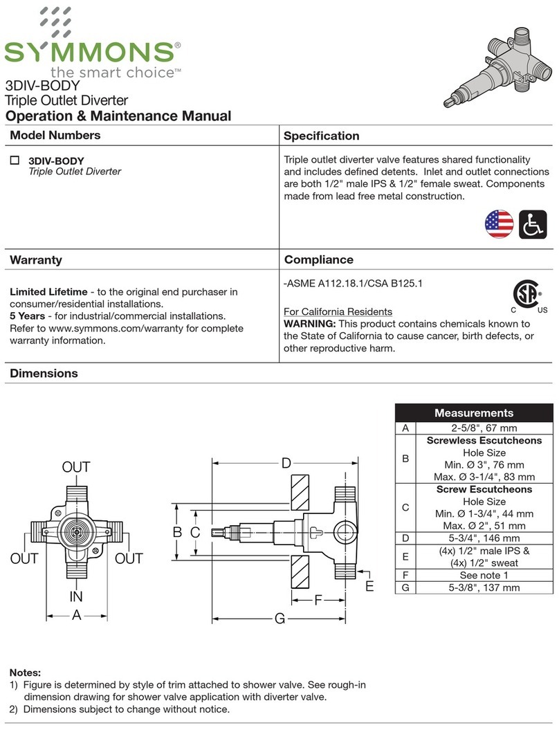 Symmons 3DIV-BODY Manual Symmons 3DIV-BODY Manual