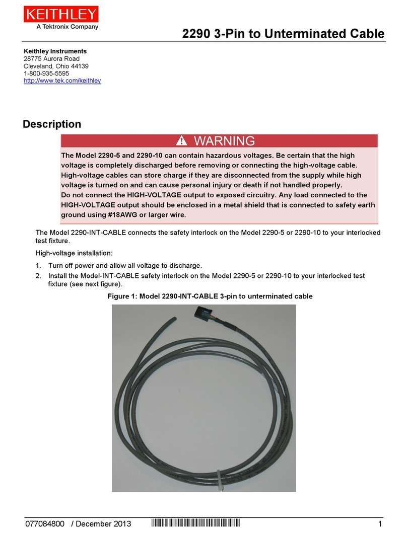 Tektronix KEITHLEY 2290 User manual