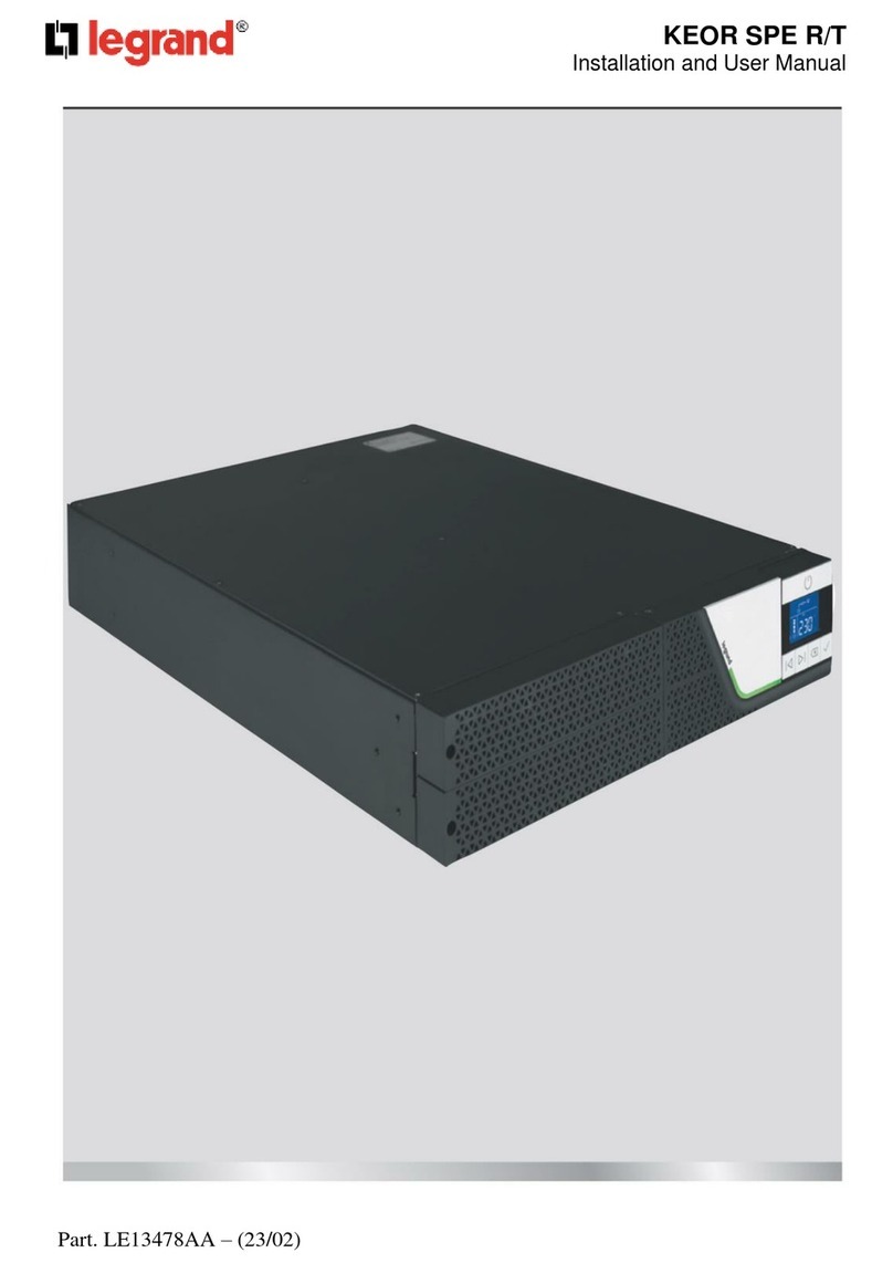LEGRAND KEOR SPE R/T User manual