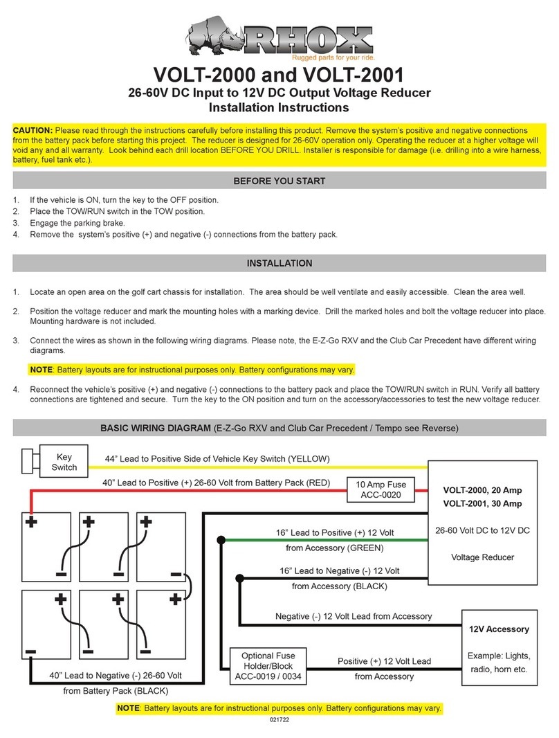 RHOX VOLT-2000 installation instructions