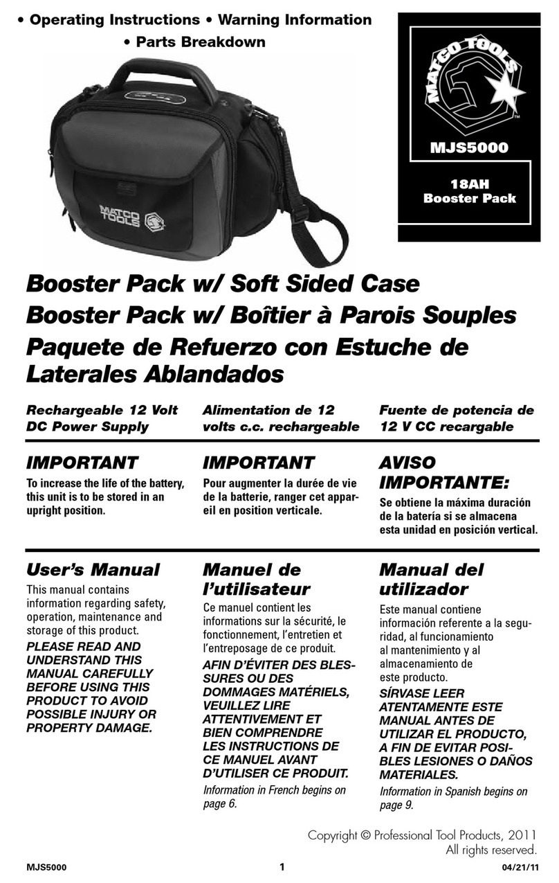 Matco Tools MJS5000 User manual