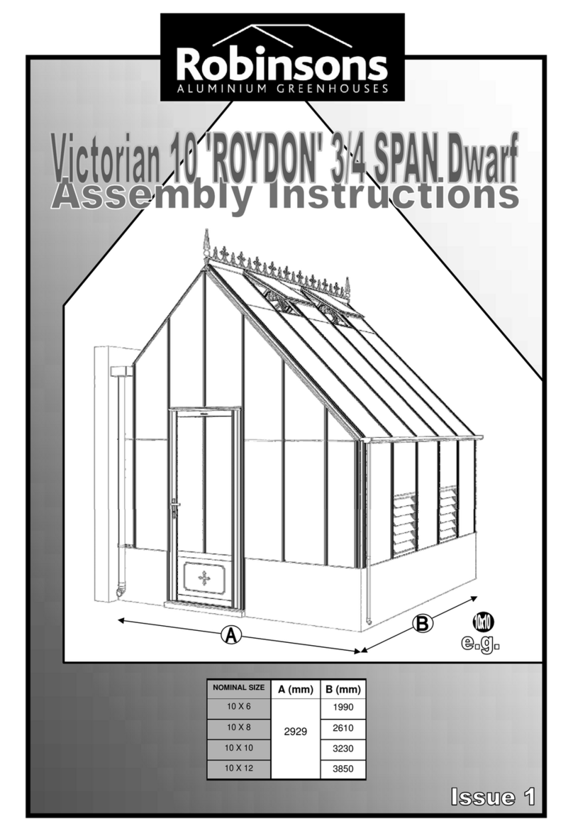 Robinsons ROYDON Victorian 10 3/4 SPAN. Dwarf User manual