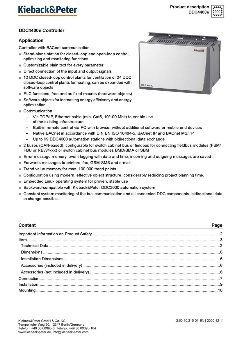 Kieback&Peter DDC4400e Product description Kieback&Peter DDC4400e Product description
