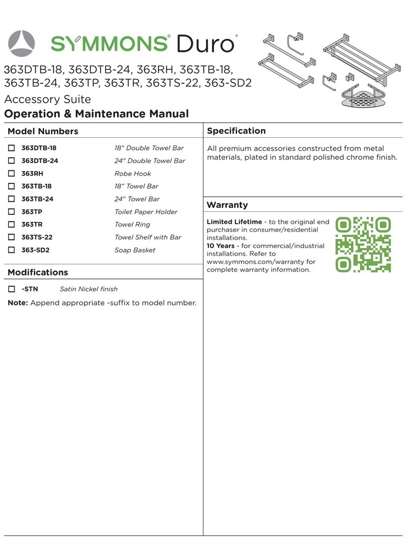 Symmons Duro 363DTB-18 Manual