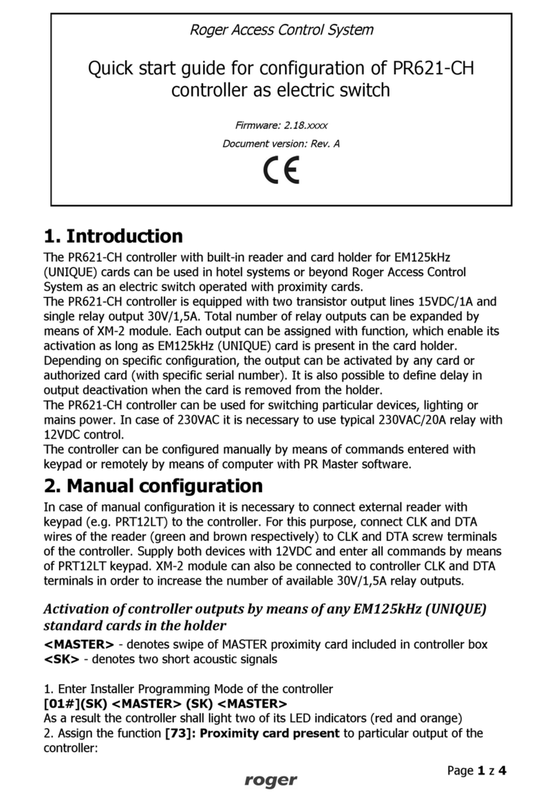 Roger PR621-CH User manual