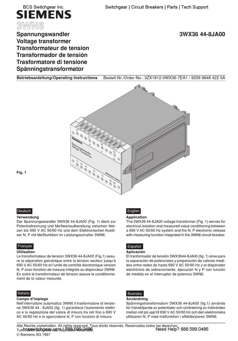 Siemens 3WN6 operating instructions