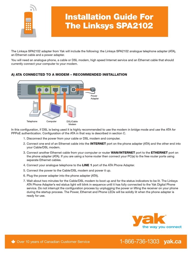Linksys Small Business SPA2102 installation guide