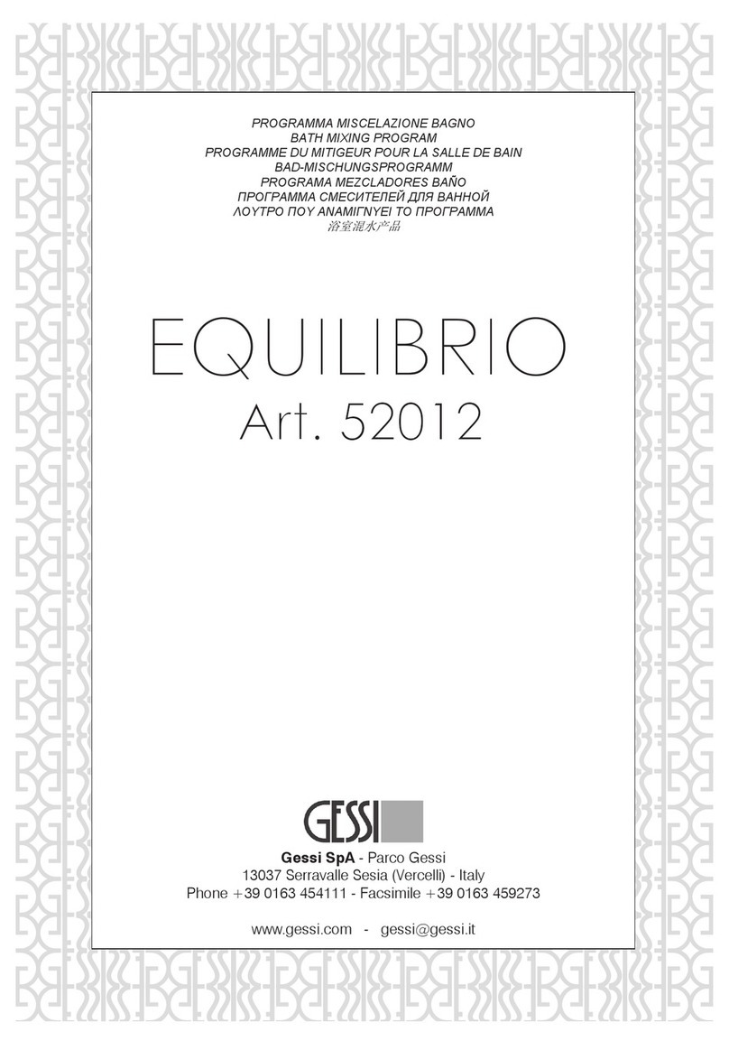 Gessi EQUILIBRIO 52012 Bath Mixing Program