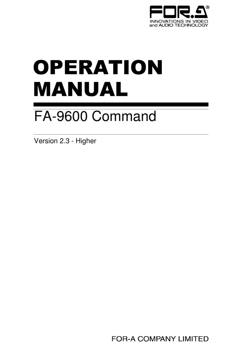 FOR-A FA-9600 User manual