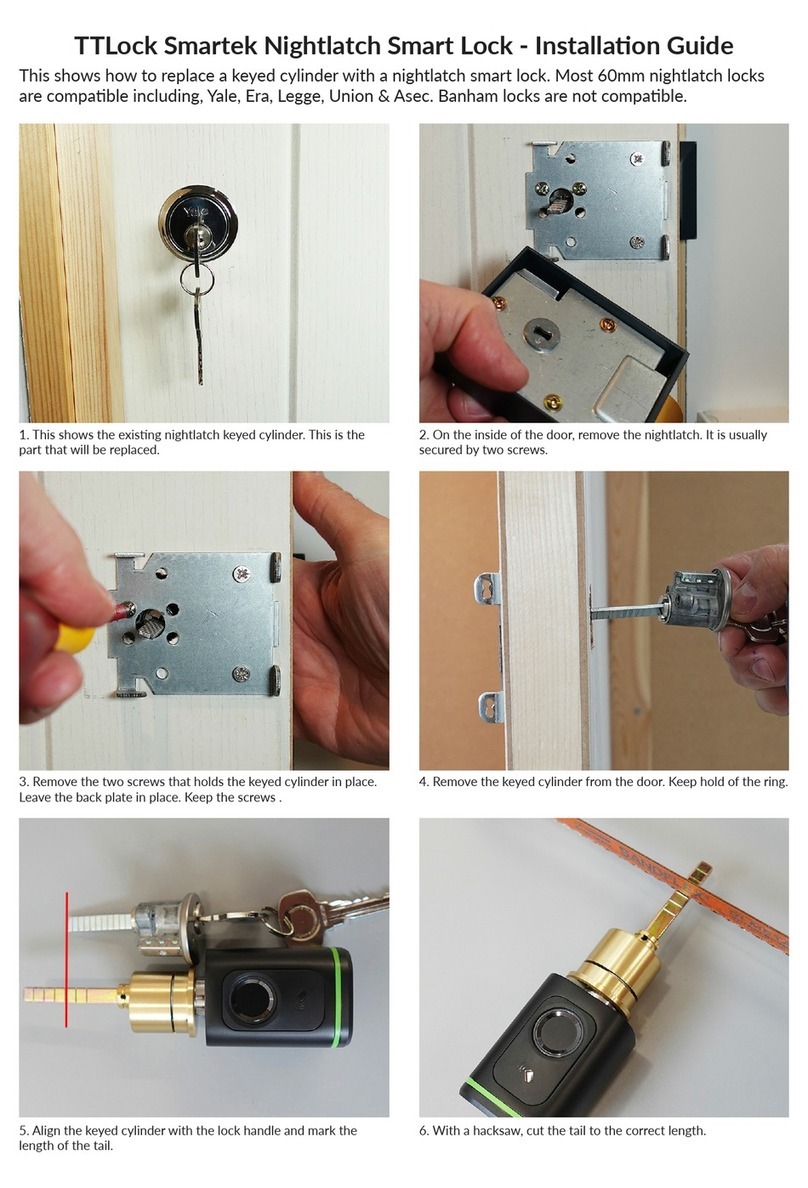 TTLOCK Smartek Nightlatch installation guide