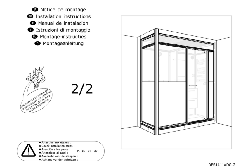 Kinedo Modulo Luxus installation instructions