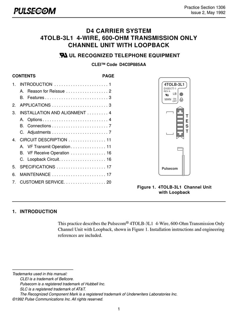 PULSECOM 4TOLB-3L1 manual