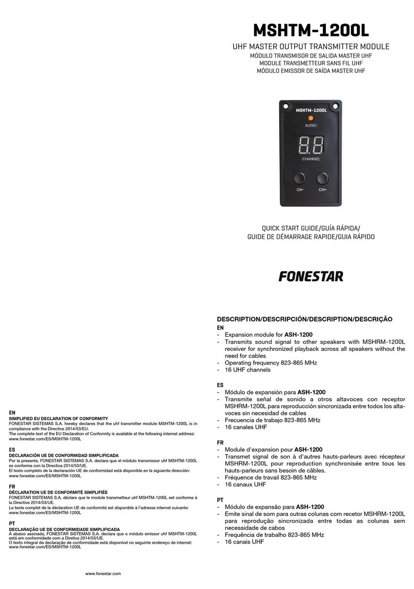 FONESTAR MSHTM-1200L quick start guide FONESTAR MSHTM-1200L quick start guide