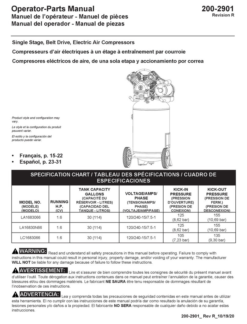 Powermate LA1683066 Operator's & parts manual