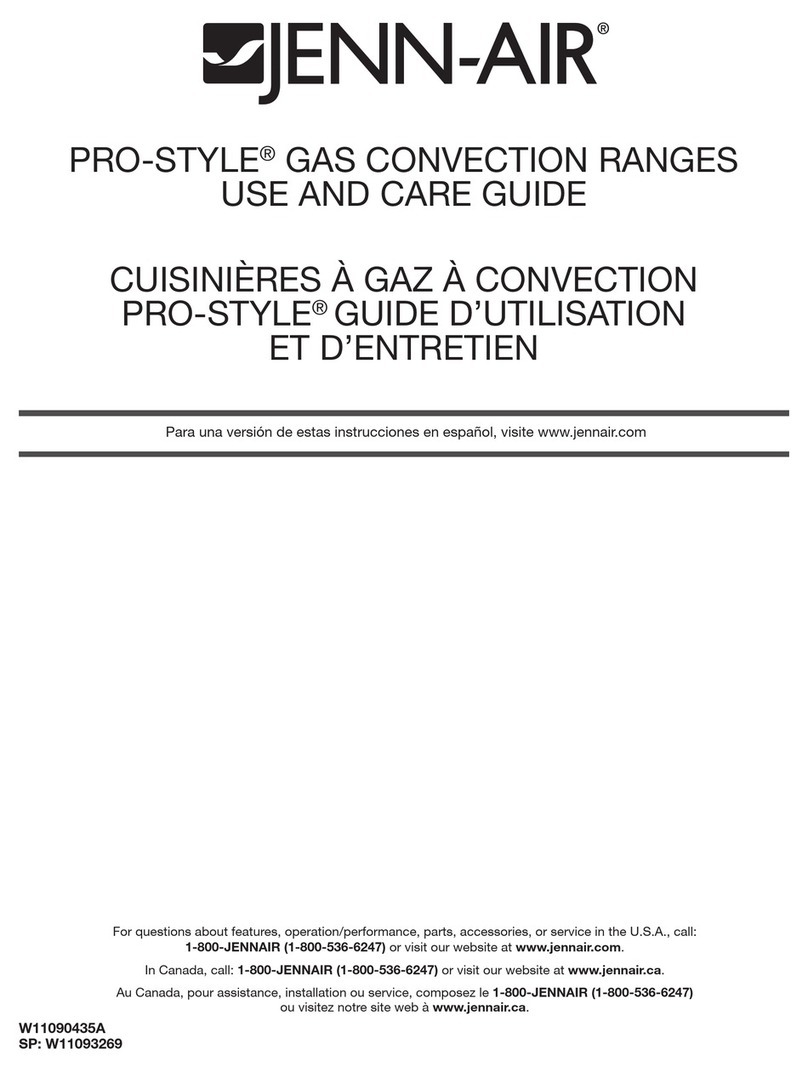 Jenn-Air PRO-STYLE JGRP430HM Use and care guide