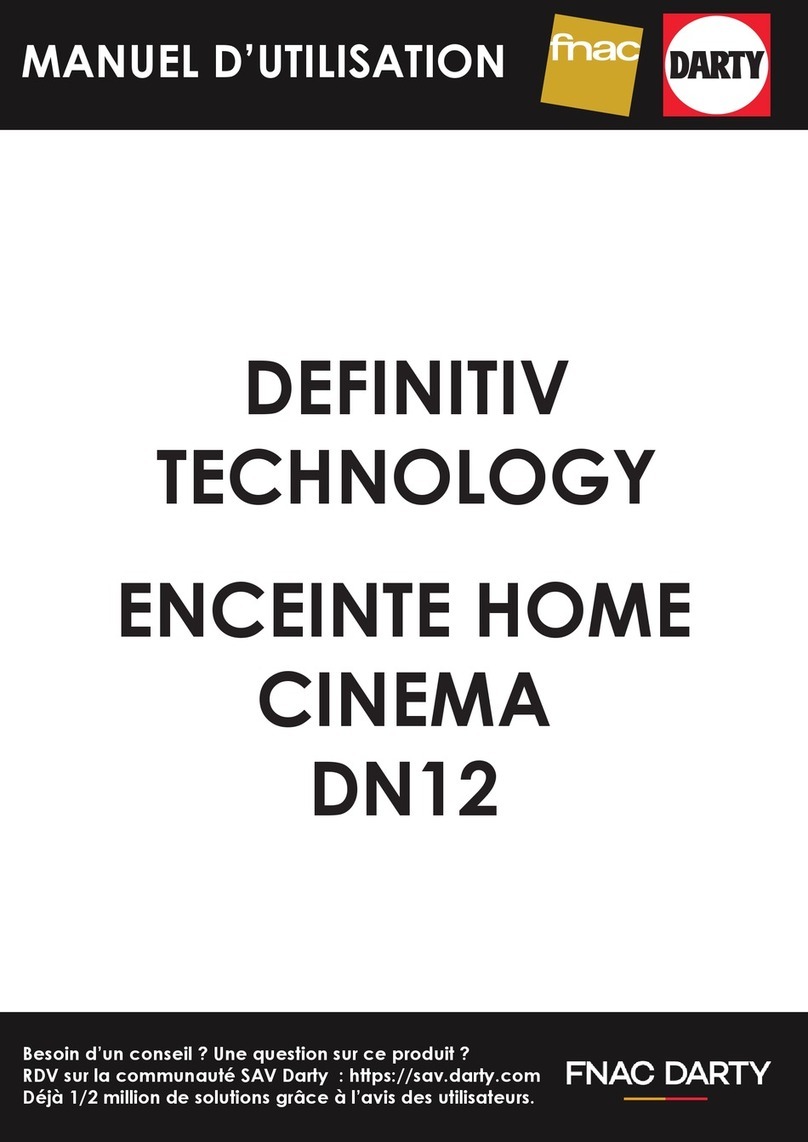 Definitive Technology DESCEND DN12BK User manual