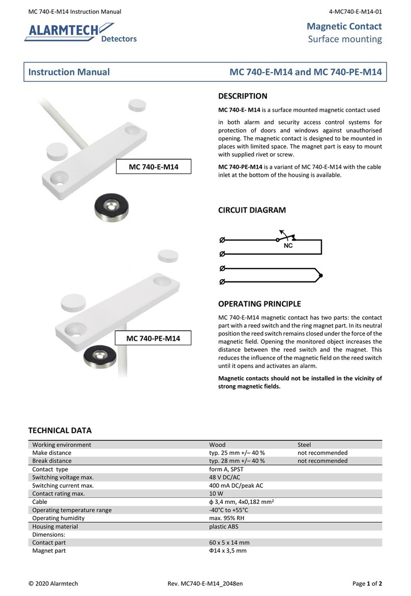 Alarmtech MC 740-E-M14 instruction manual