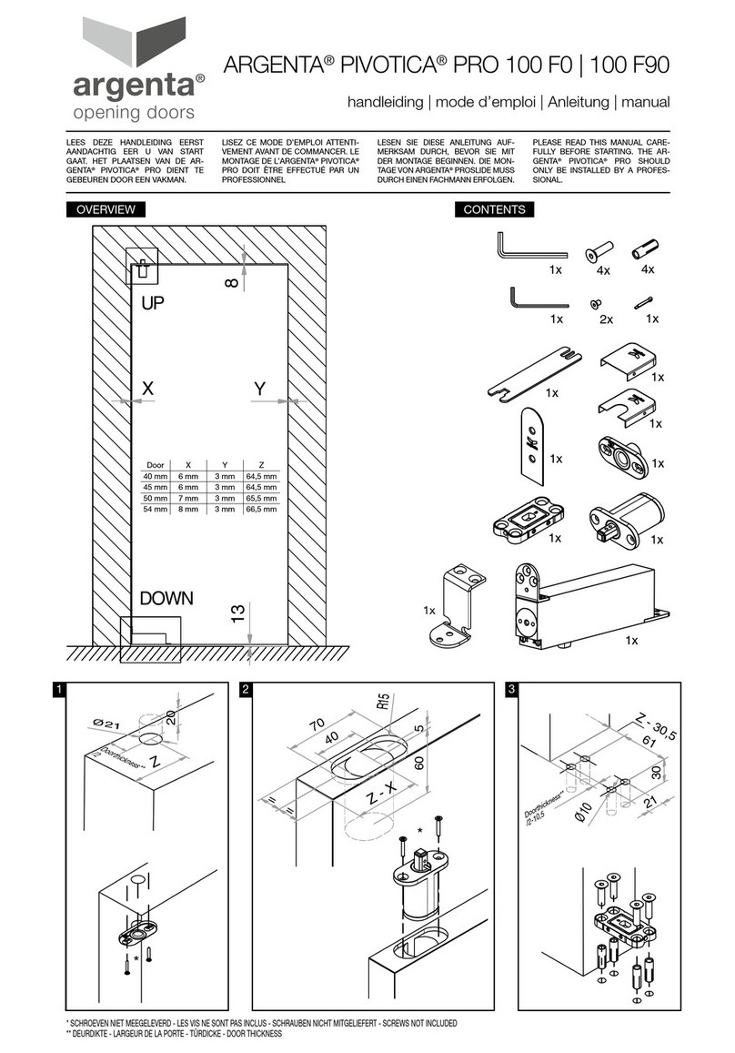 argenta PIVOTICA PRO 100 F0 manual